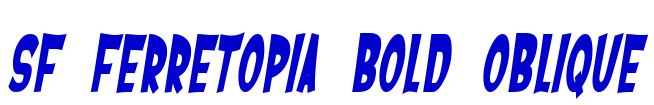 SF Ferretopia Bold Oblique шрифт